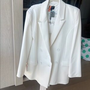 Bardot White Blazer